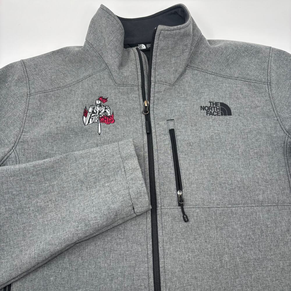 The North Face Mens Large Gray Full Zip Windwall Knights Logo Jacket